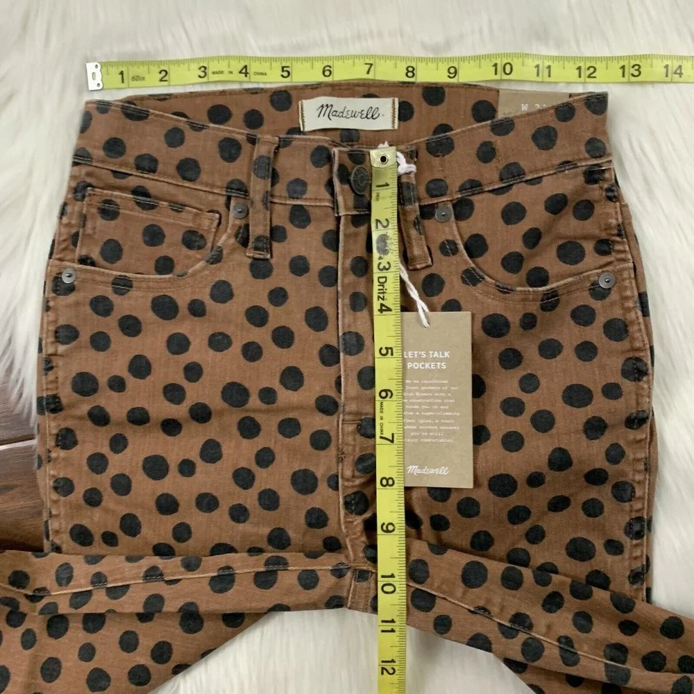 Madewell Women's Size 24 Leopard‎ Dot 10